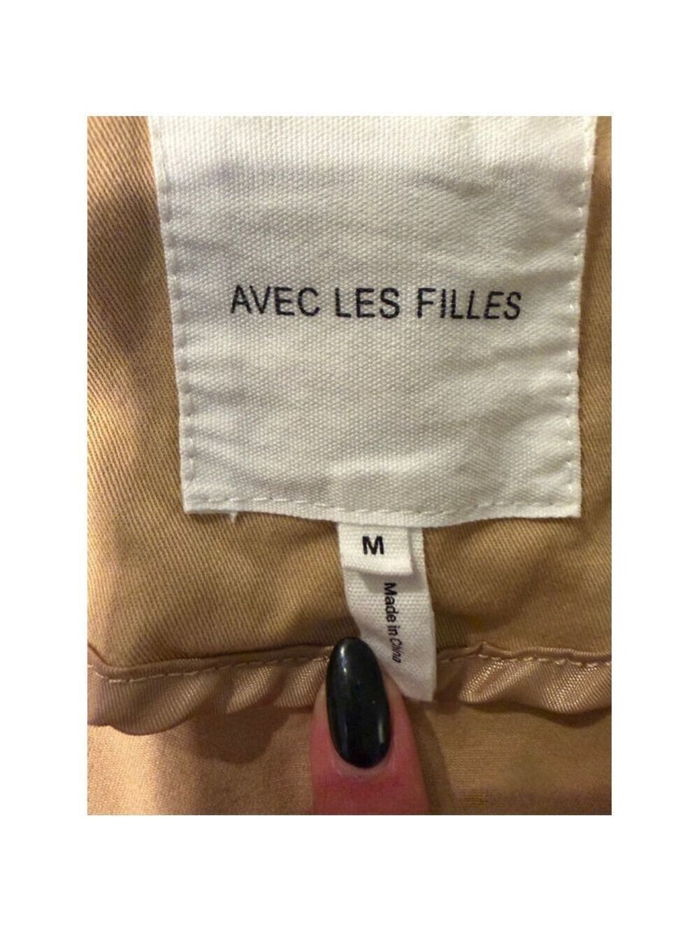 Avec Les Filles Beige Trench Coat Women's M - Picture 8 of 9